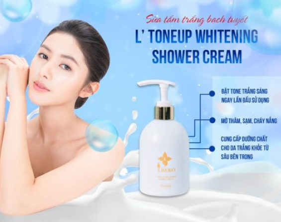Sữa tắm trắng bạch tuyết L’ToneUp Whitening Shower Cream